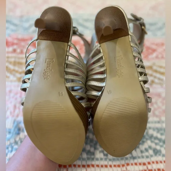LimeLight Women’s Golden Metallic Heels size 6.5 - Picture 14 of 14